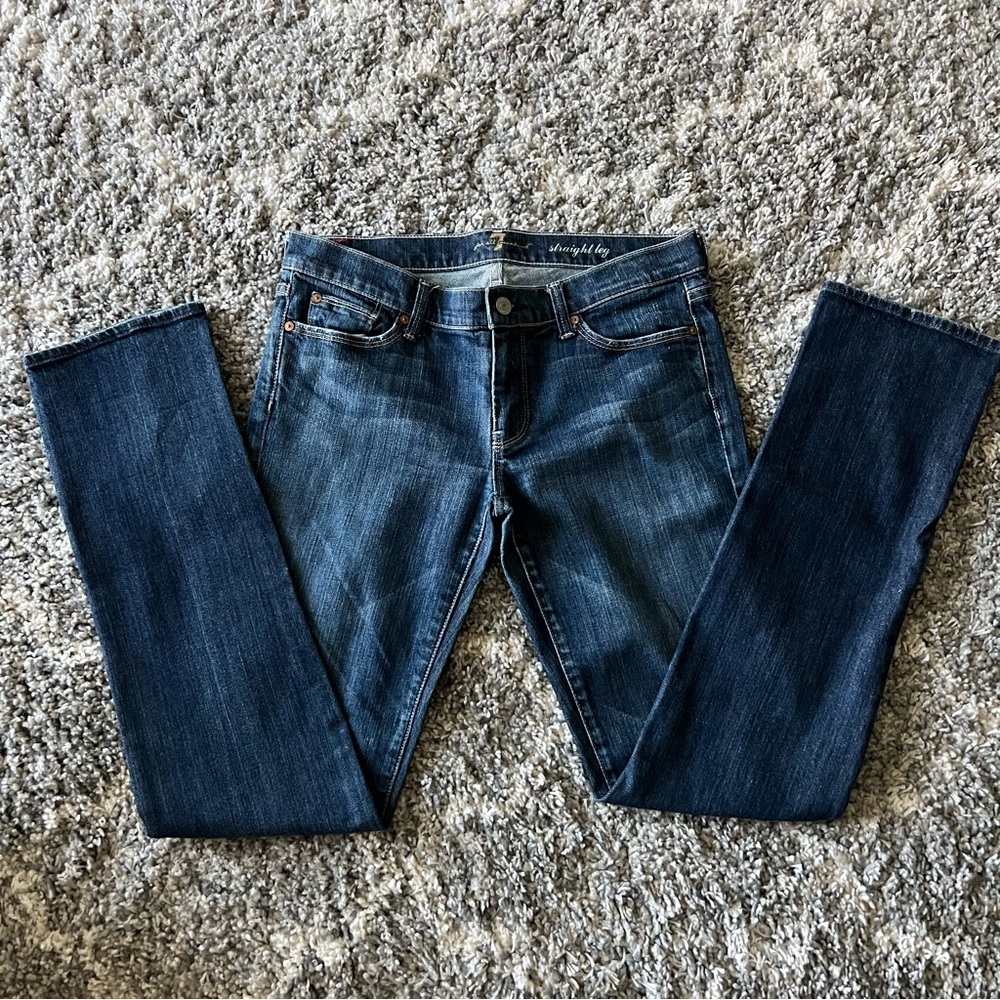 7 FOR ALL MANKIND straight leg low-rise jeans ADULT 30/33
